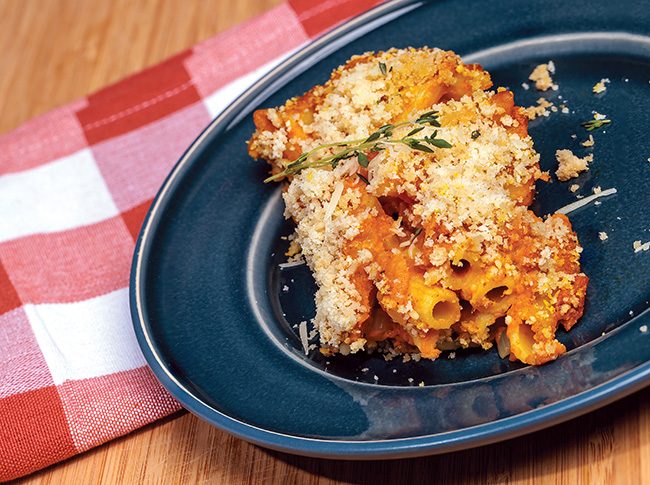 Cheesy Pumpkin Pasta Bake